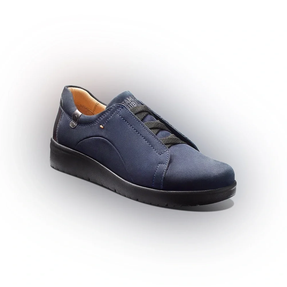 SAMUEL HUBBARD WOMEN'S FEATHERLIGHT MARIN GORE-LACES 6.5 NWB navy nubuck
